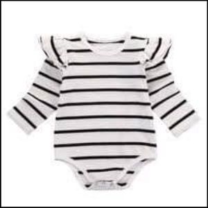 Baby Girl Ruffle Sleeve Onesie
